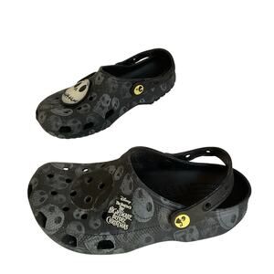 Crocs Disney Nightmare Before Christmas Jack Skellington Clogs M6 W8 Black Rare